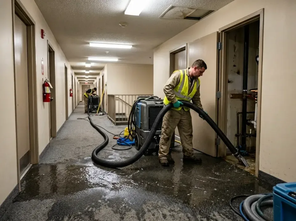 multi-unit-apartment-hallway-f-005 — frequently asked questions, Emergency Burst Pipe Water Extraction & Removal in Germanto…
